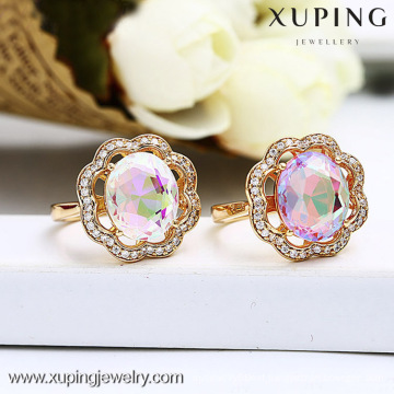 13147 Unique Design Jewelry Colorful Stone Gold Ring Design For Women